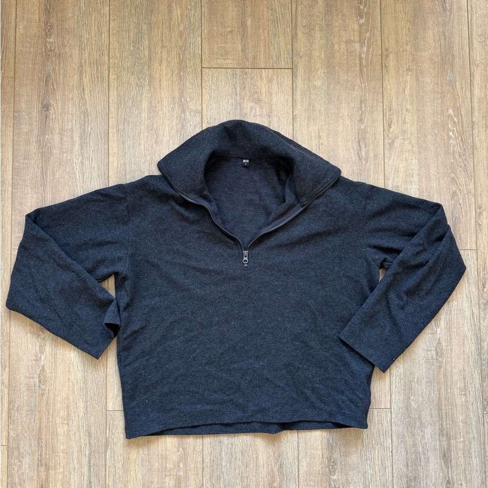 Women’s Charcoal Half-Zip Sweater